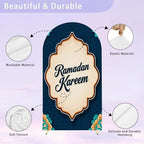 7.2FT Arch Backdrop Cover Ramadan Mubarak Runner Ramadan Decor Ramadan Table Wedding Arch Cover Spandex Fitted Stretchy Backdrop Stand Covers for Birthday Party Wedding Decoration - Image 4