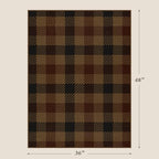 Easy Jute 3x4 Buffalo Plaid Entryway Rug, Washable Farmhouse Front Door Mat, Low Profile Indoor Rug for Porch, Kitchen & Mudroom - Image 2