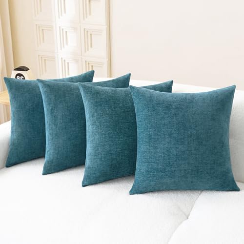 CaliTime Decorative Couch Throw Pillow Covers 18 X 18 Inches Ocean Blue by CaliTime
