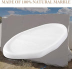 Koville Luxurious White Marble Vanity Tray, Cloud Shape Serving Stone Key Tray for Home Decor, 10" x 7" Marble Storage Trays for Bathroom, Stone Plate Holder for Perfume, Candle and Jewelry - Image 4