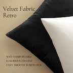 MIULEE 26x26 Inch Pack of 2 Euro Velvet Throw Pillow Covers Black - Image 5