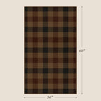 JTJ Easy Jute 3x5 Outdoor Rug, Black & Brown Plaid, Washable - Image 2