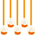 Unbranded 5 Pcs 69.6in Artificial Marigold Garland, Lotus Bead Diwali Decor by Tianxunewtig