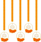 Unbranded 5 Pcs 69.6in Artificial Marigold Garland, Lotus Bead Diwali Decor by Tianxunewtig