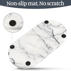 Koville Natural Marble Tray, 12"x6" Decorative Tray for Countertop, Catchall for Perfume, Candles, Jewelry Dish Milas Lilac - Image 6