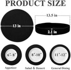 Round Placemats Set of 6 with Holder, Cotton Rope Woven Place Mats, Hot Pads for Kitchen, Heat Resistant Table Mats, 13 Inch Farmhouse Washable Braided Placemat for Kitchen Decor (Black) - Image 3