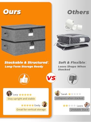 punemi Mug Storage Organizer, 2-Pack Hard Shell Boxes for Packing & Moving - Image 2