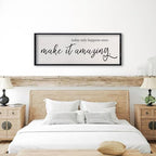 Today Only Happens Once Make It Amazing Wall Art Decor, 32x12 Inch, Black - Image 5