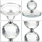 OwnMy Crystal Glass Pillar Candlestick Holders Pillar Candle Holders Sets - Image 6
