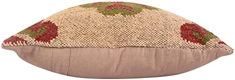 Trade Star Square 70% Jute 30% Wool Kilim Cushion Cover for Home Decor - Image 2