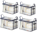 4 Pack Clear Comic Book Storage Containers, Gray by SKYJORMY