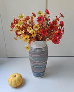 12.6" Tall Vintage Ceramic Rustic Farmhouse Vase (Full Skipcut Brown) - Image 7