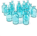 Bud Vases, Apothecary Jars, Decorative Glass Bottles, Centerpiece for Wedding Reception, Elegant Antique Decoration, Mini Flower Vases, Small Medicine Bottles for Home Decor (Blue, Set of 48) by SereneSpacesLiving