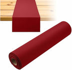 Disposable Table Runner for Dining Table, 16" 20-Pack Linen-Like Burgundy Paper Table Runners for Party, Wedding Or Event - Image 5