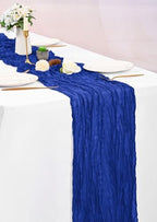 16 Pack Royal Blue Table Runners 10FT Cheesecloth Table Runner Boho Gauze Table Runner Long Rustic Sheer Fabric Table Runners for Wedding Party Bridal Shower Farmhouse & Home Decor - Image 6