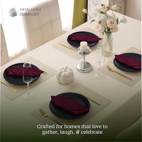 Multi Color Cloth Napkins 17"x17" - Set of 12-100% Cotton, Washable - Perfect Hotel Quality Napkin for Table, Dinner, Weddings, Everyday Dining - Mustard Yellow, Burgundy, Rust - Image 7