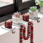 6 Pcs Christmas Stocking Holders Hanging Hooks Heavy Duty Mantel Stocking Holder Bases Weighted Metal Stocking Hangers for Shelf Fireplace Stair Xmas Party Decor (6, Silver) - Image 6