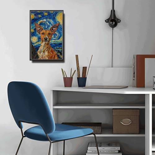 Metal Sign Tin Sign Vintage Wall Art Basenji Night Watch Playful Basenji in A Starry Canvas for Home Den and Art Enthusiasts Waterproof Aluminum 12×16 Inches with Metal Frame - Image 5