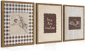 Western Wall Art Set of 3, Vintage Long Live Cowboy Canvas Wall Decor Paintings, Retro Striped Southwestern Artwork Prints Pictures for Nursery Bedroom Living Room 16x24 Inch Wood Framed by Unknown