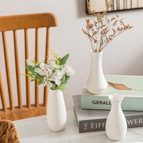 Ceramic Bud Vases, White, Set of 10 - Image 2