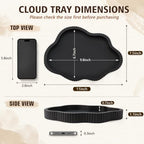 Coffee Table Tray for Home Decor,11" Cloud Resin Decorative Tray for Coffee Table Decor,Modern Organizer for Living Room&Kitchen Counter(Model A Black) - Image 5