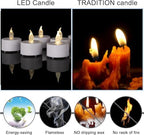LED Tea Lights Battery Operated Flameless Candles 200 Pack Warm White - Image 7