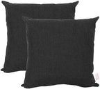 Outdoor/Indoor Sunbrella Throw Pillows Square Set of 2 Pieces 16 inch x 16 inch Spectrum Carbon - Cover Only, Insert Not Included by Unknown
