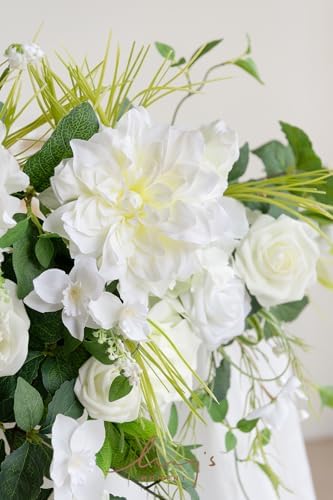 Ling's moment 2 Pack White Sage Floral Garland Wedding Arch Flowers - Image 5