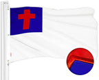 G128 Christian Flag | 6x10 Ft | ToughWeave Series Embroidered 300D Polyester | Religious Flag, Embroidered Design, Indoor/Outdoor, Brass Grommets by G128LLC