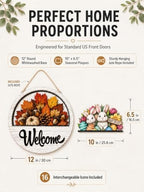 Interchangeable Welcome Sign for Front Door with 16 Seasonal Pieces - Image 4