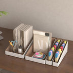 EXYGLO Cardboard Boxes, Pack of 35 Corrugated Storage Bins 12x2x4.5 inch Pantry Organizer Bins for Shelves Garage Office Organization - Image 5