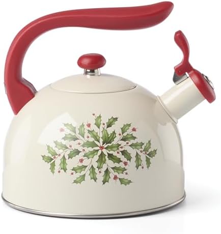 Lenox Holiday Aluminum Christmas Tea Kettle, 84oz - Image 2