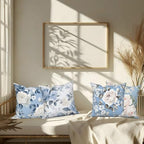 4 Pcs/Set Rose Flowers Pillow Covers Summer Floral Green Leaves Flowering Shrub Plants Natural Scenery Colorful Watercolor Linen Cushion Case for Outdoor Couch Sofa Bedroom, 26"x26" - Image 4