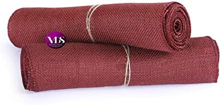 VDS Pack of 20, Burlap Table Runner 100% Natural Jute Rustic Hessian Table Cloth Centrepiece for Wedding Bridal Shower Birthday Event Party Banquet Table Decoration (Size 12X108 Inch)(Maroon) - Image 5
