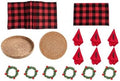 Britimes Table Runner Set, Red Buffalo Plaid, 26 Pack, Christmas, Buffalo by Britimes