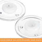 Patelai 36 Pieces Clear Glass Pillar Candle Holder Plates 4 Inch Round Glass Candle Plate Small Flat Tray for Dining Table Centerpiece Wedding Spa Home Party Decoration - Image 2
