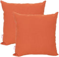 Outdoor/Indoor Sunbrella Throw Pillows Square Set of 2 Pieces 18 inch x18 inch Spectrum Cayenne - Cover Only, Insert Not Included by Unknown