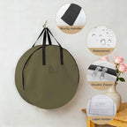 36 Inch Round Storage Bag 2 Pack,Dark Brown Solid Color Waterproof Wreath Storage Container with Handles&Zipper Simple Art Closet Organizer Bags Garland Box - Image 5