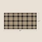 JTJ Easy Jute 2x4 Entryway Runner Rug, Black & Beige Plaid, Washable - Image 2