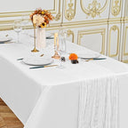 12 Pack White 10Ft Cheesecloth Table Runner - Image 4
