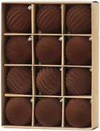 3.15In Brown Velvet Christmas Ornaments Set,12Pcs Flocked Ornaments Balls by Senjie