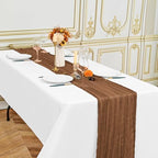 24 Pack Brown 10Ft Cheesecloth Table Runner - Image 4