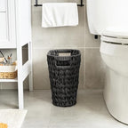GRANNY SAYS Wicker Trash Can, Wicker Waste Basket for Bathroom, Black - Image 7