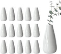 Modern White Ceramic Vase Set of 16 for Living Room Bedroom 5.1'' Minimalist Fresh Flower Vases for Home Decor Office Fireplace Centerpieces Nordic Style Gift for Fake Plant 16 Pack by LIZOFER