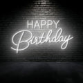 Happy Birthday LED Neon Signs Transparent Acrylic Lights Decor for Wedding Birthday Party Wall Home Bedroom Room Art Decoration with USB Light Modulator 5V by Unknown