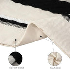 18x18 Pillow Cover Set of 2 Boho Farmhouse Decor Black and White - Image 3