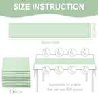 10 Pack Sage Green Chiffon Table Runners, 120 x 12 in - Image 2