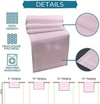 Smile Sunflower Pink Table Runner, Burlap Table Runners 120 inches Long,Farmhouse Style Solid Color Table Runner for Wedding Holiday Party Dinner,Dresser Scarf Decor - Image 7
