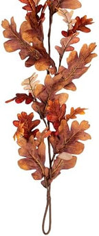 Vickerman 60" Orange Autumn Oak Leaf Garland. It Measures 60 by 9 inches. - Image 2