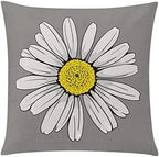 Yellow Throw Pillow Covers 20x20 Set of 6, Large Daisy Floral Home Decor - Image 7